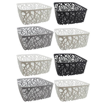 8PK Boxsweden 36.5x28cm Vin Storage Basket - Assorted