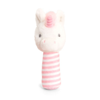 Keeleco 14cm Nursery Unicorn Stick Rattles Soft Toy 0m+