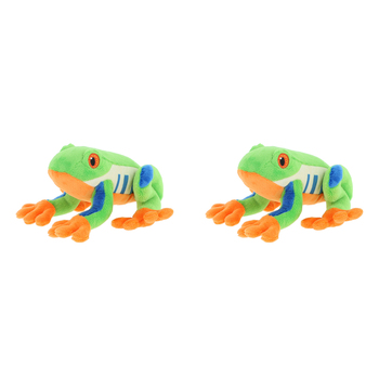 2PK Keeleco Tree Frog Soft Stuffed Plush Kids Toy 15cm - Green 3+