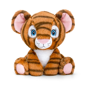Adoptable World 16cm Tiger Gold Plush Animal Toy - Brown