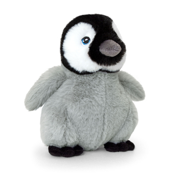 Keeleco Emperor Penguin Baby Stuffed Plush Toy 18cm - Grey 3+