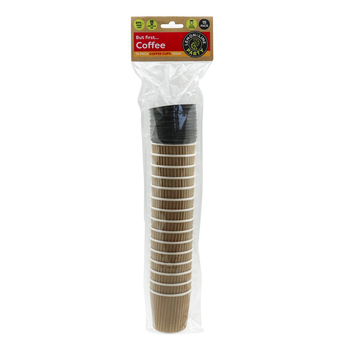 15PK Lemon And Lime 120ml Ripple Wall Coffee Cup W/Lid Assorted