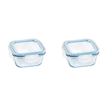 2PK Wiltshire Square Glass Food Storage Container 800ml