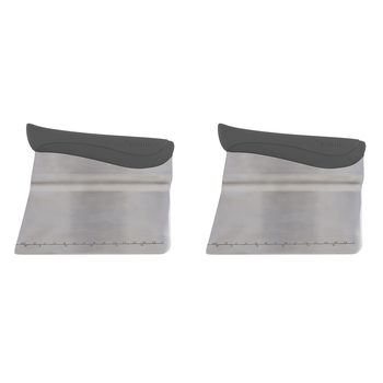 2PK Tovolo Bench Scraper Dough Cutter Baking Utensil - Charcoal