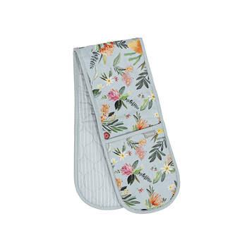 Ladelle Esperance 100% Cotton Double Oven Mitt Heat-Resistant Glove Pot Holder