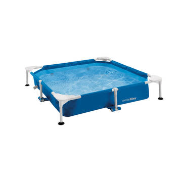 Intex Square Frame Pet Pool Set w/Filter Pump Drainage Valve & Cover 152x30cm
