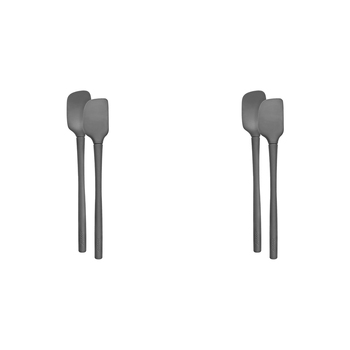 4pc Tovolo Flex-Core All Silicone Nylon Mini Spatula/Spoonula - Charcoal