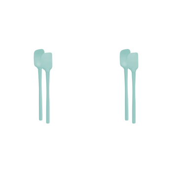 4pc Tovolo Flex-Core All Silicone Nylon Mini Spatula/Spoonula - Light Aqua