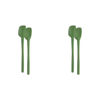 4pc Tovolo Flex-Core All Silicone Nylon Mini Spatula/Spoonula Set - Pesto