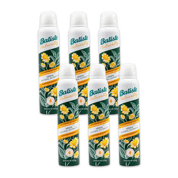 6PK Batiste Dry Shampoo 100% Natural Extract Green Tea And Chamomile 200ml/120g