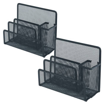 2x Esselte Mesh Desk Organiser Black