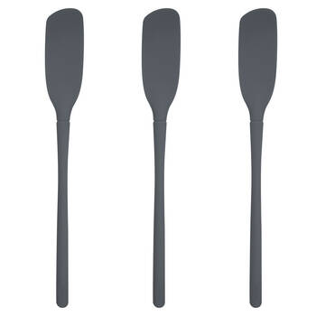 3PK Tovolo Flex-Core All Silicone Blender Spatula Cooking Utensil - Charcoal