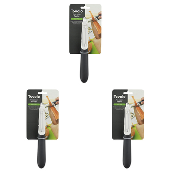 3PK Tovolo Precision Easy Peel Stainless Steel Peeler - White