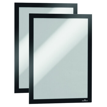 2pc Durable Duraframe A4 32.5cm Sign Holder - Black