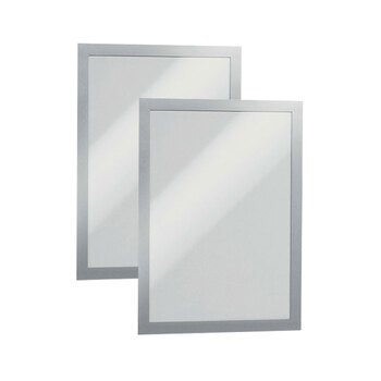 2pc Durable Duraframe A4 32cm Sign Holder - Silver
