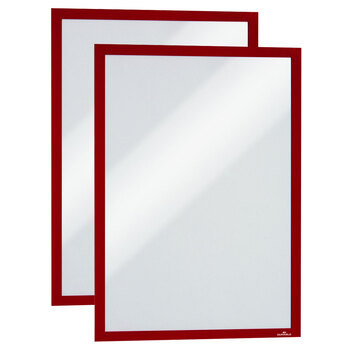 2pc Durable Duraframe A3 44.6cm Sign Holder - Red
