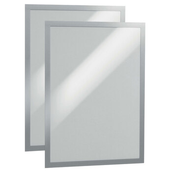 2pc Durable Duraframe A3 44.6cm Sign Holder - Silver