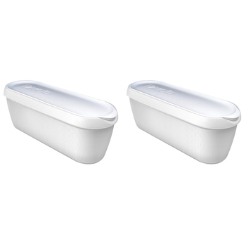 2PK Tovolo Glide-A-Scoop 1.4L Ice Cream Tub Storage - White
