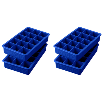 4pc Tovolo Silicone Perfect Cube Ice Tray Set - Blue
