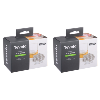 4pc Tovolo Novelty Rose Ice Mould Set w/ Cap - Charcoal