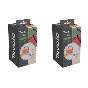 2x 2pc Tovolo Sports Range Durable Novelty Freezer Ice Mould Set Tennis Ball