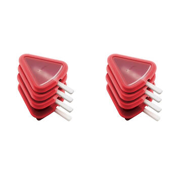 2x 4pc Tovolo Stackable Flexible Silicone Ice Pop Moulds Set Watermelon