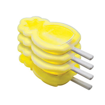 4pc Tovolo Stackable Flexible Silicone Ice Pop Moulds Set Pineapple