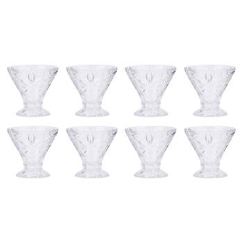 8pc Annabel Trends Cocktail Glass Palm Tree 270ml Cup Set - Clear