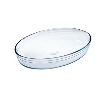 O Cuisine 39cm/4L Oval Glass Roaster Dish Oven Cookware - Clear