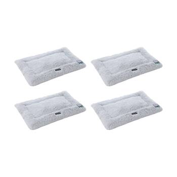 4PK Paws and Claws Pet Mat Large 90x60x4cm Light Grey Super Plush Washable