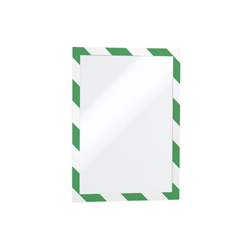 Durable Duraframe Security Self-Adhesive A4 Sign Display - Green/White