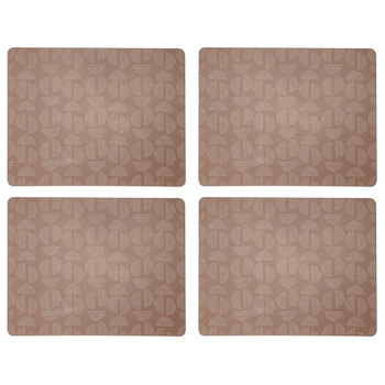 4PK Ladelle Splice 33cm Placemat Dining Table Rectangular Mat - Ginger