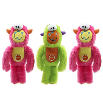 3PK Paws & Claws Monster Ziggle Pet Toy 34cm Assorted