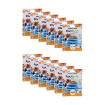 12PK Paws and Claws Boobone TPR Giggle Ball Chicken & Peanut Butter Assorted