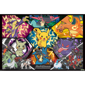 Pokemon Battle Poster 91.5x61cm Kids Room Wall Decor