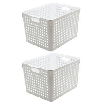 2PK Boxsweden 35x27cm Mode Basket - White