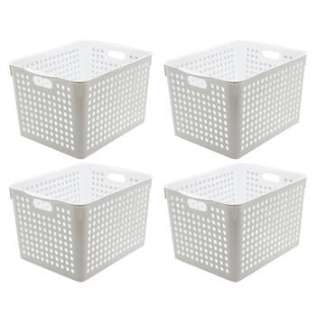 4PK Boxsweden 35x27cm Mode Basket - White