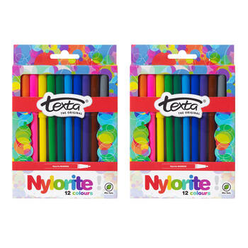 2x 12pc Texta The Original Nylorite Markers