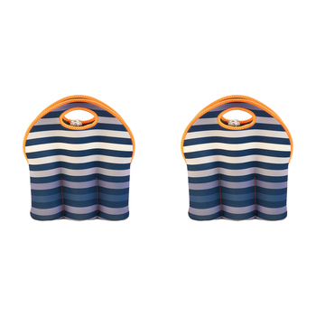 2PK Annabel Trends Neoprene 6-Bottle Carrier Bag 30cm - Gradient Stripe