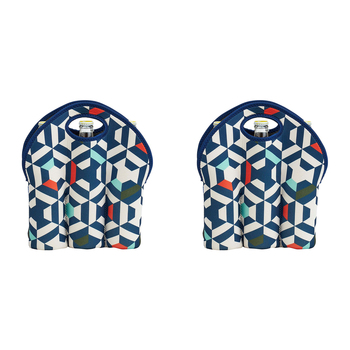 2PK Annabel Trends Neoprene 6-Bottle Carrier Bag 30cm - Geo