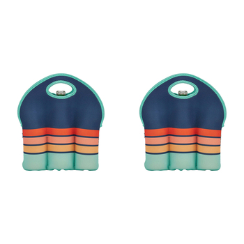 2PK Annabel Trends Neoprene 6-Bottle Carrier Bag 30cm - Navy Sunrise