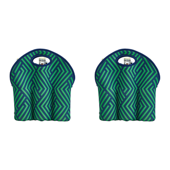 2PK Annabel Trends Neoprene 6-Bottle Carrier Bag 30cm - Zig Zag