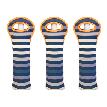 3PK Annabel Trends Neoprene Single Bottle Bag 14x38cm - Gradient Stripe