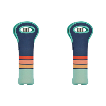 2PK Annabel Trends Neoprene Single Bottle Bag 14x38cm - Navy Sunrise