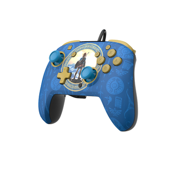 PDP Gaming Nintendo Switch Rematch Wired Controller Hyrule Blue