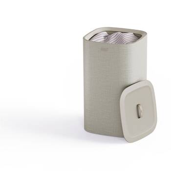 Joseph Joseph Tota Single 60L Laundry Basket W/ Drop-In Handles Cream