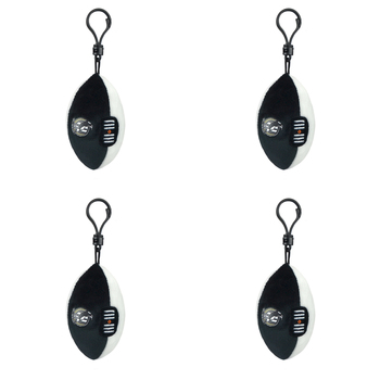 4PK AFL Collingwood Footy Keyclip Hanging Bag Accessory 10cm