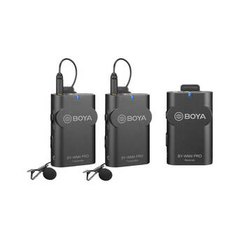 3pc Boya By-WM4 Pro-K2 Wireless Microphone System RX/TX - Black