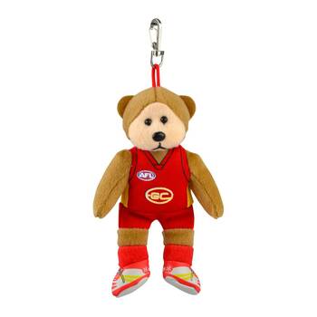 AFL Keyclip Gold Coast (D) Kids 14cm Soft Collectible Toy 3y+