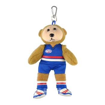 AFL Keyclip W Bulldogs Kids 14cm Soft Collectible Toy 3y+
